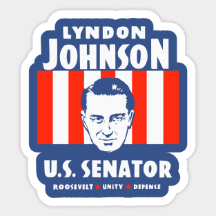 Lyndon Johnson For US Senator Political Campaign Sticker